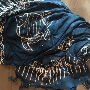 Hand dyed batik beach sarong